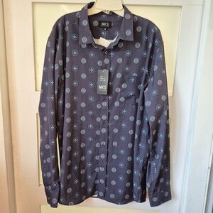 NWT MKS Mens Button Front Shirt Size XXL